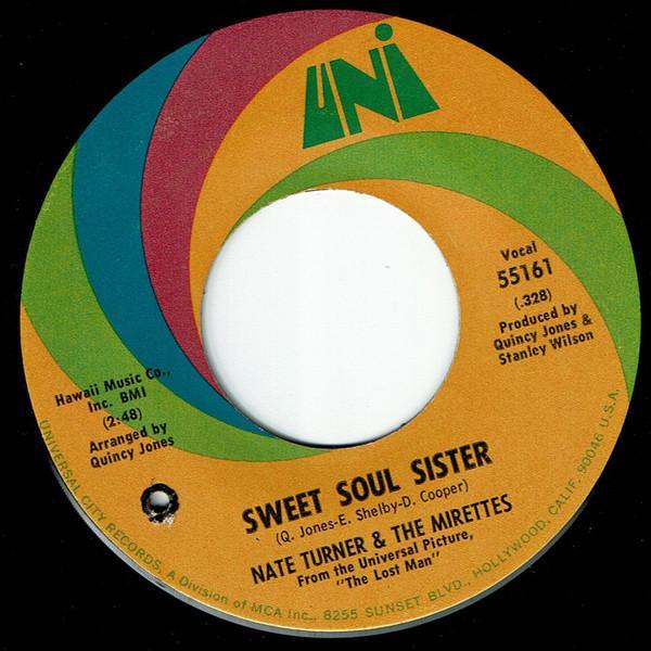 Nate Turner , The Mirettes - Sweet Soul Sister / Rap, Run It On Down